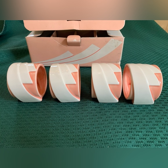 Vintage Ceramic Napkin Rings Society Kato Kogei, Kaneaki Fujimori Made In Japan - Picture 2 of 9